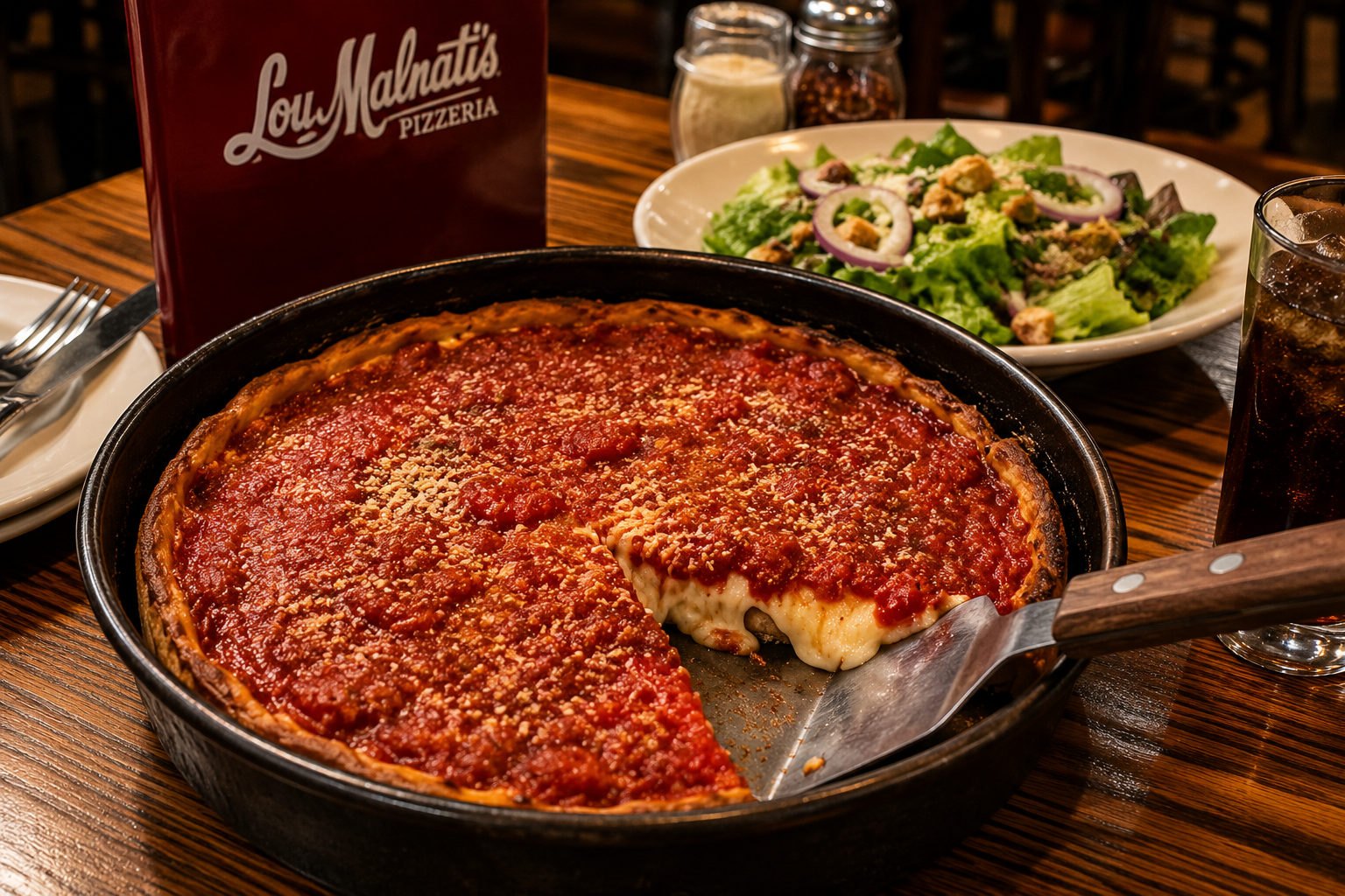 Deep-dish pizza from Lou Malnati's, day one of the tracking project